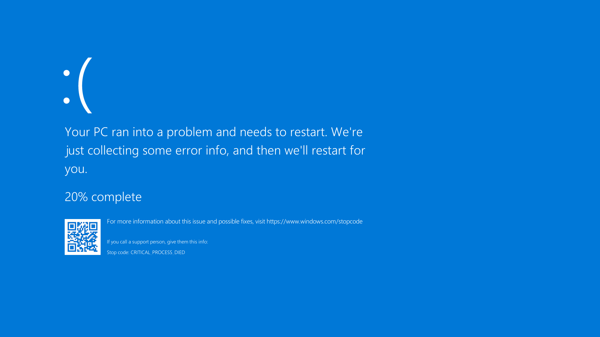 Blue screen of death on Windows 10