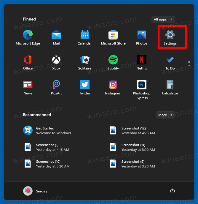Check Privacy Settings
Open Settings by clicking on the Windows Start button and selecting the gear icon.