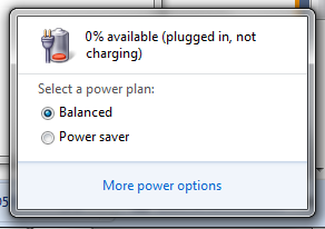 Dead Battery
Ensure the laptop is plugged in and charging