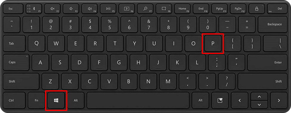 Disconnect external devices: Unplug any external devices such as USB drives, printers, or monitors and see if the black screen issue persists.
Use Windows key + P shortcut: Press the Windows key + P on the keyboard to switch between display modes and see if the black screen is caused by a display setting issue.