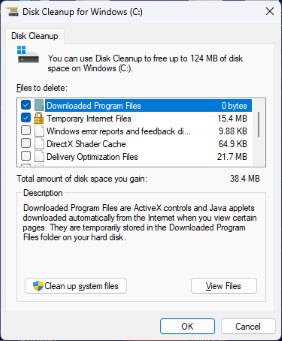Disk clean-up tool