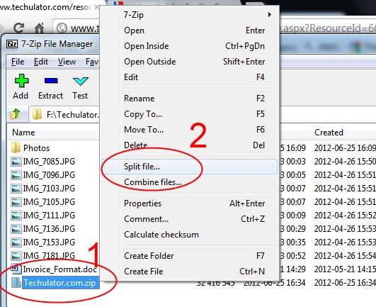Download and install a file splitting software like 7-Zip or WinRAR.
Open the file splitting software.