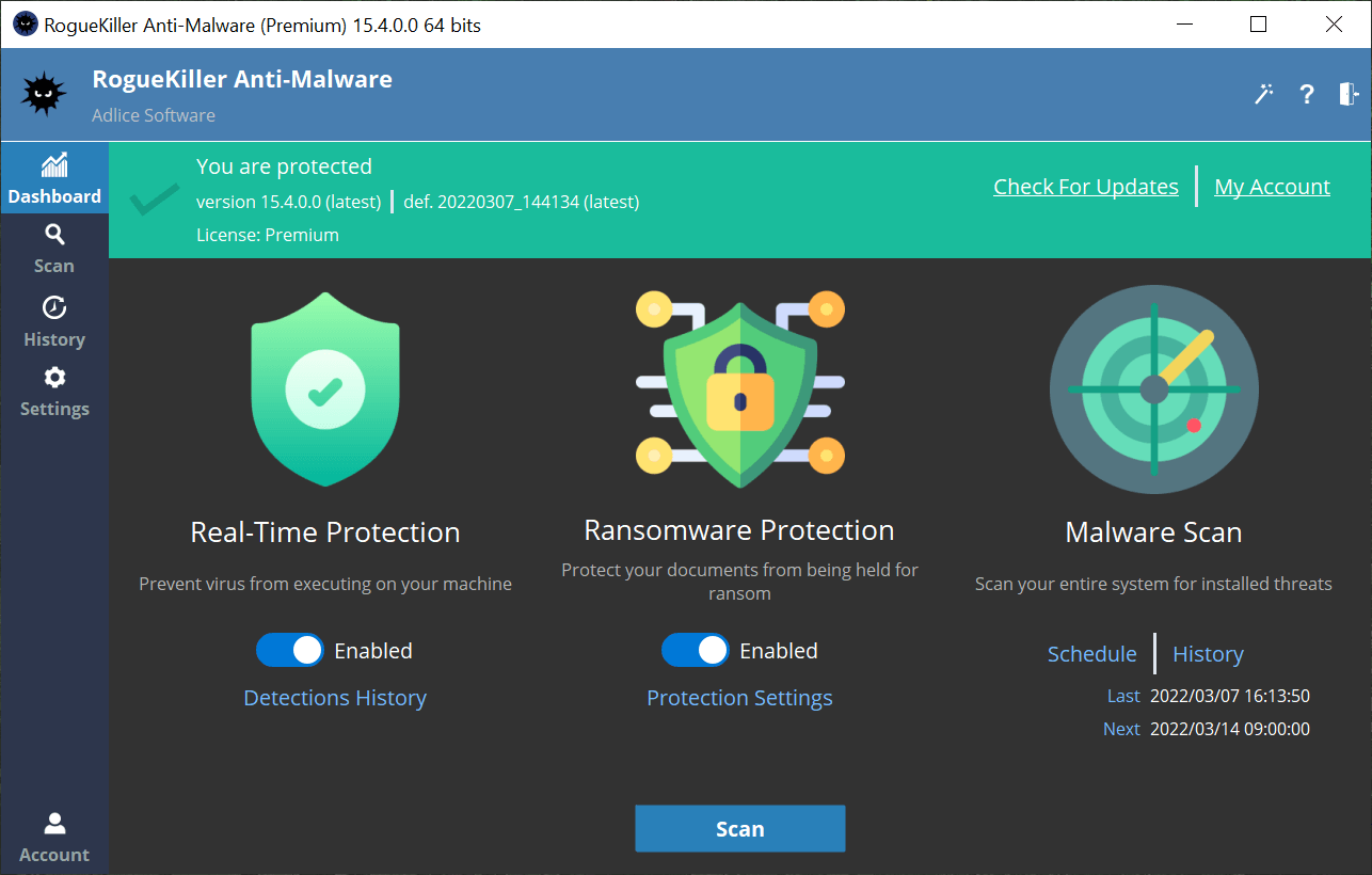 Download and install a reliable anti-malware software on your computer
Run a full system scan to detect any malware or viruses on your computer