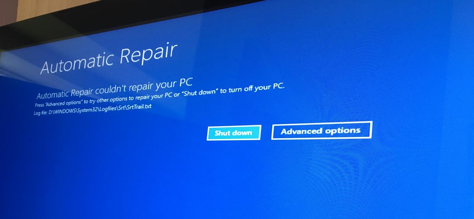 Endless loop: Your laptop gets stuck in the automatic repair loop, where it automatically restarts and attempts to fix the problem without success.
Error messages: You see error messages such as "Automatic Repair couldn't repair your PC" or "Your PC did not start correctly."