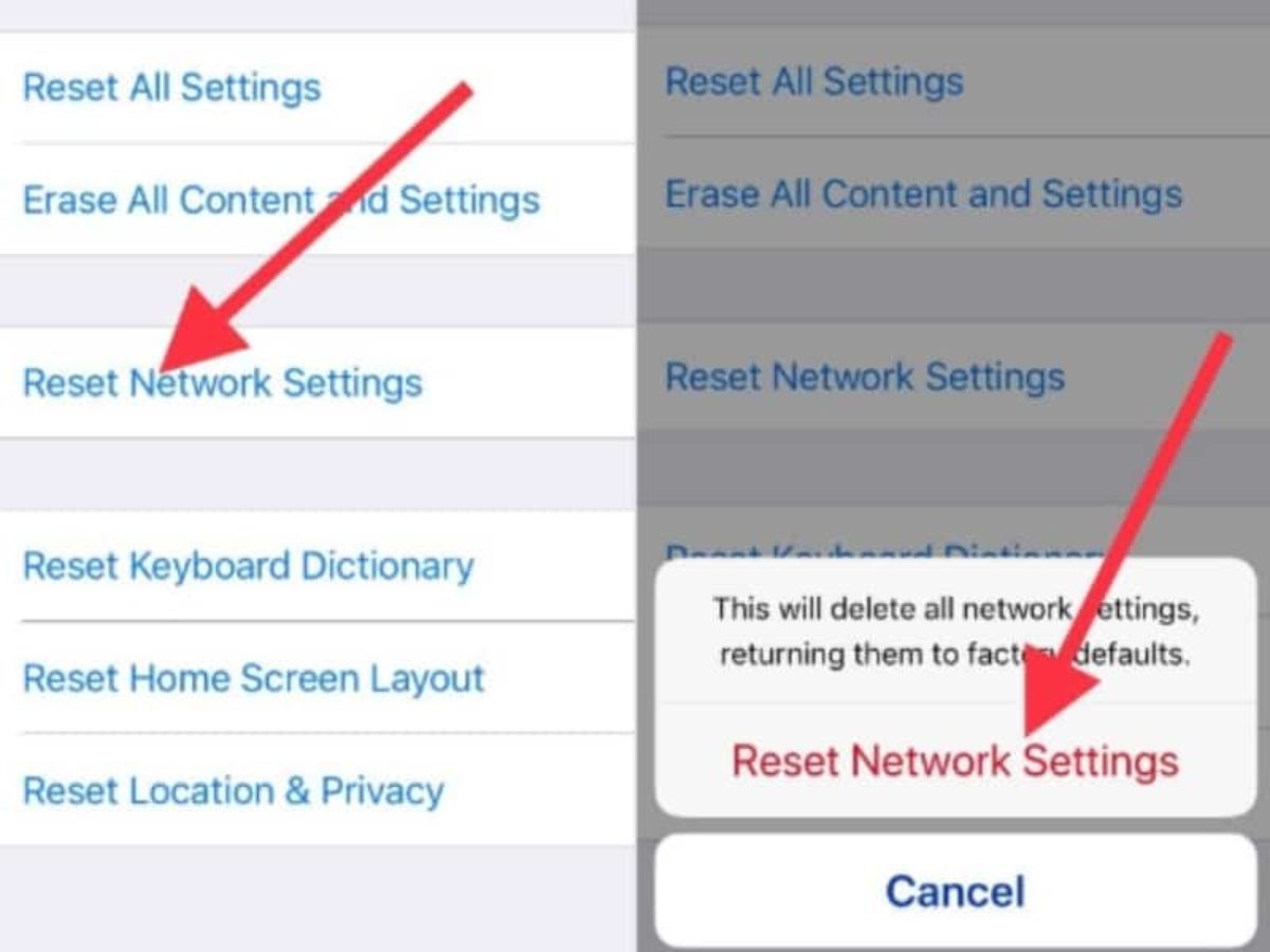 Go to Settings > General > Reset
Select "Reset Network Settings"