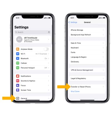 Go to Settings on your iPhone and select "General."
Scroll down and select "Reset."