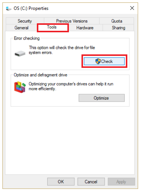 Go to the "Tools" tab in the Properties window and click on the "Check" button under the "Error checking" section.
Wait for the scanning process to complete and follow the on-screen instructions to fix any errors found on the external hard drive.