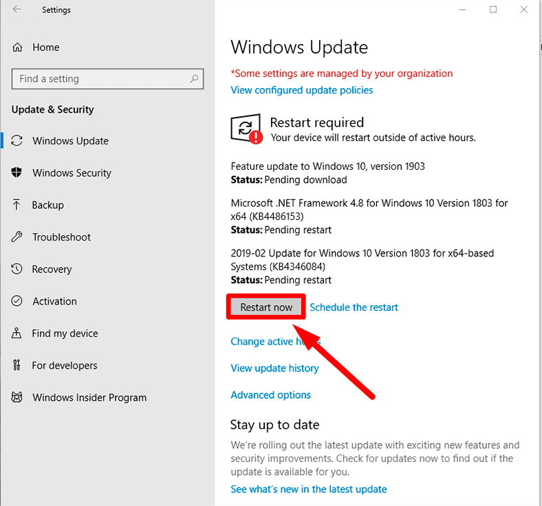 If any updates are available, click on Download and install to install them.
Restart your computer after the updates are installed.