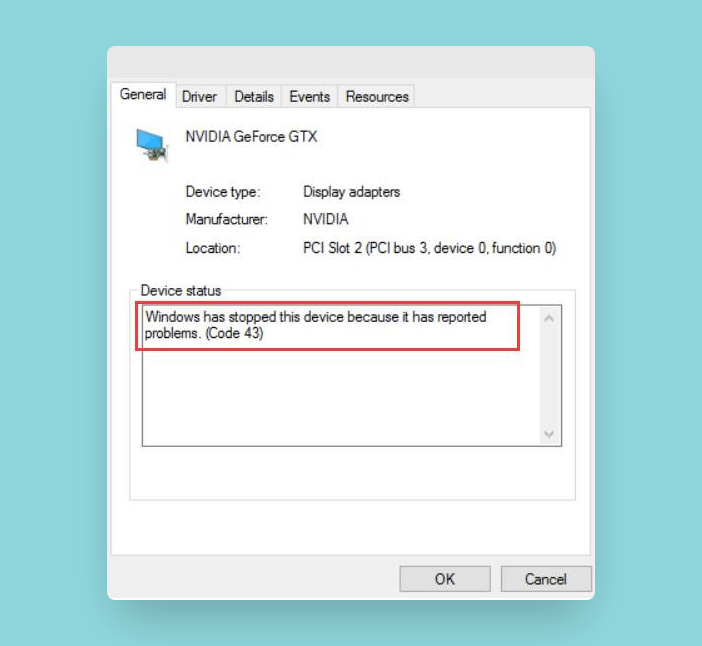 If there is an error message, try updating the driver by selecting the "Update Driver" option.
If there are no error messages, proceed to the next step.