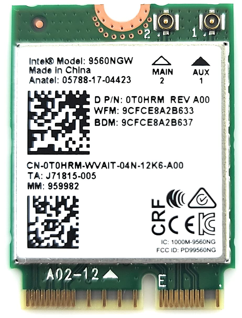 Intel Wireless-AC 9560 settings menu.
