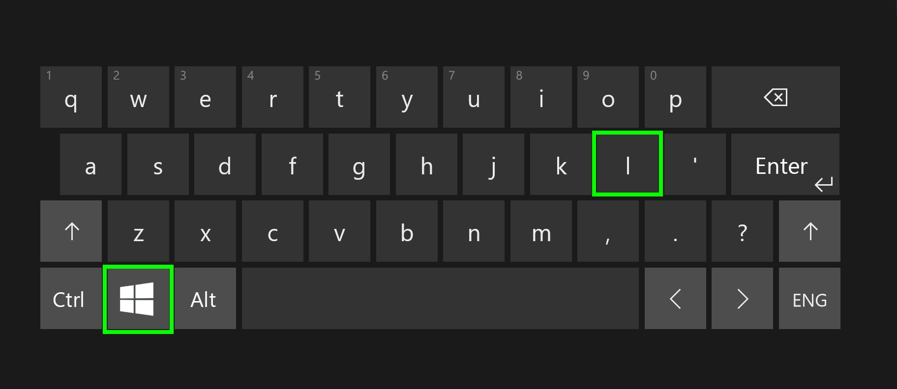 keyboard with Win Lock key highlighted