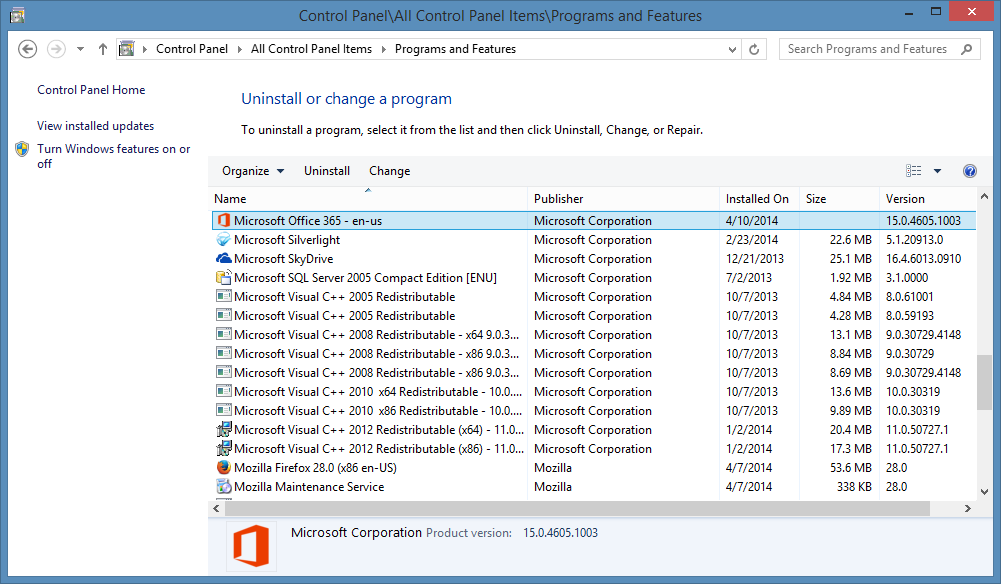 Locate Microsoft Office 2007 in the list of installed programs.
Click on "Change" or "Repair."