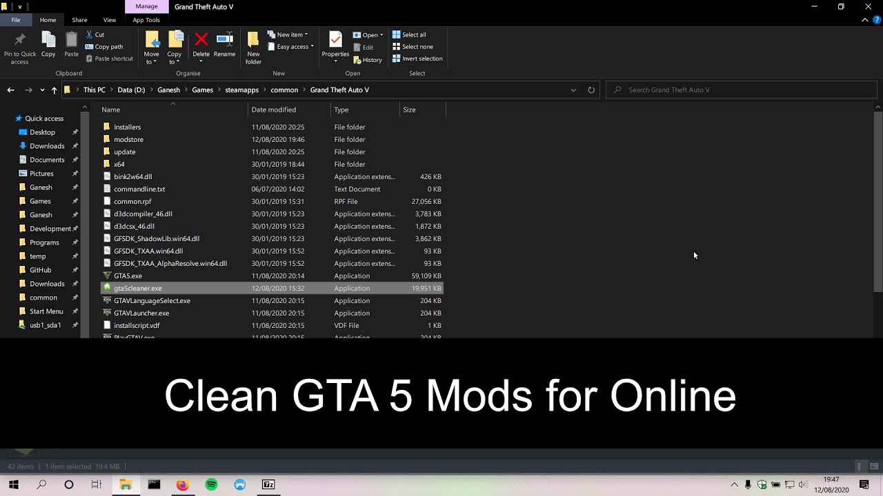 Navigate to the installation folder of GTA 5.
Paste the copied files into the main directory of GTA 5, replacing any existing files.