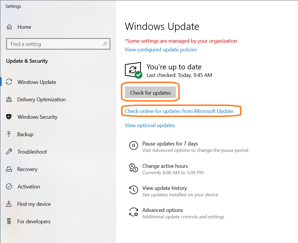 Open Settings and click on Windows Update
Click on Check for updates
