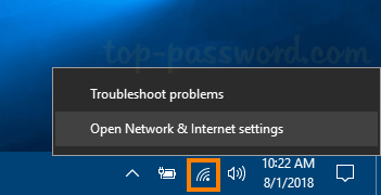 Open Settings
Click on Network & Internet