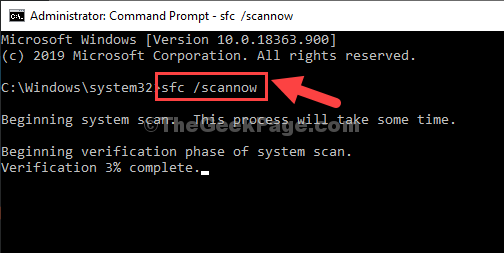 Open the Command Prompt as an administrator.
Type the following command and press Enter: <code>sfc /scannow</code>