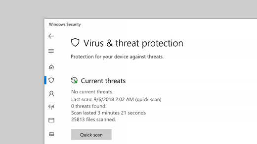 Open Windows Security
Click on Virus and threat protection