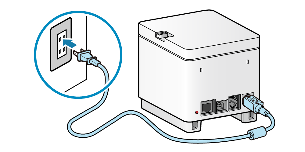 Plug in the printer's power cord back into the electrical outlet.
Turn on the printer.