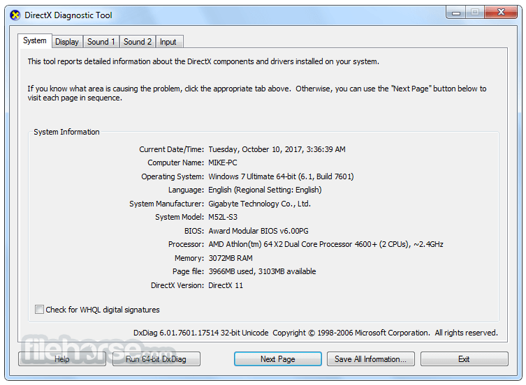 Reinstall the Microsoft DirectX 9.0c:
Download the latest version of DirectX 9.0c.
