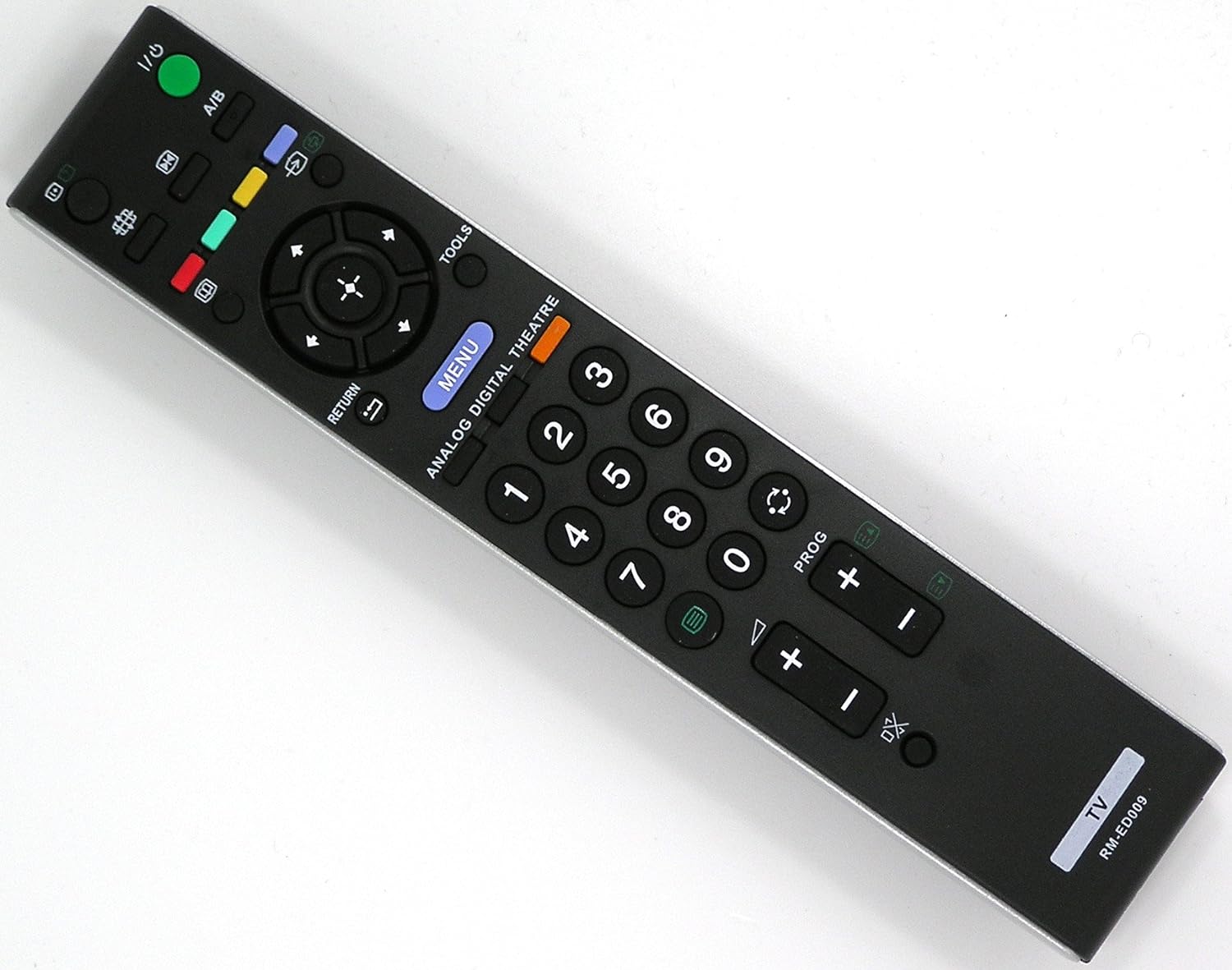 Replacement of TV remote batteries and checking button functionality.