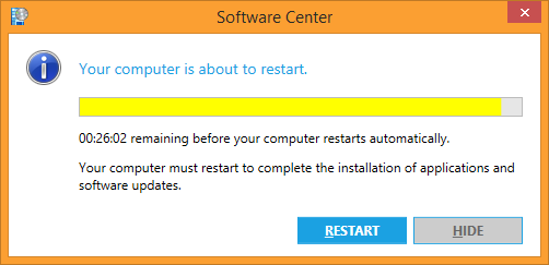 Restart the computer
Save any ongoing work and close all open programs