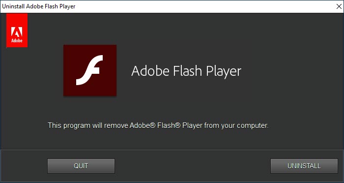 Uninstall the current Adobe Flash Player from your computer
Download the latest version of Adobe Flash Player from the official website