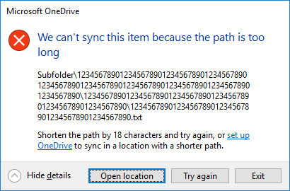 Verify if the file you're trying to sync exceeds the file size limit set by OneDrive.
If the file is too large, consider compressing it or splitting it into smaller parts.