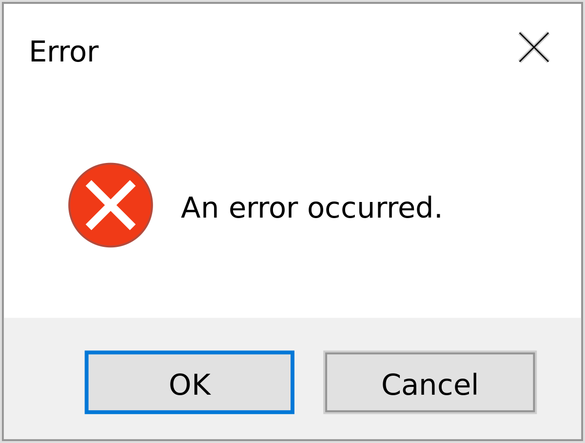 Windows 10 error message